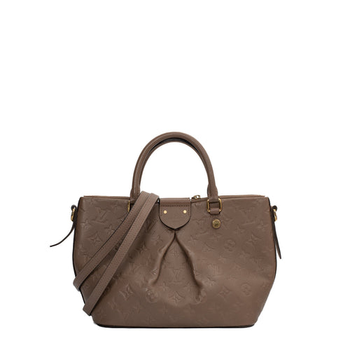 sac de seconde main mazarine louis vuitton  en cuir marron  face