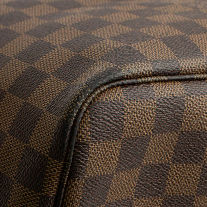 sac de seconde main neverfull louis vuitton  en toile damier ébène coin