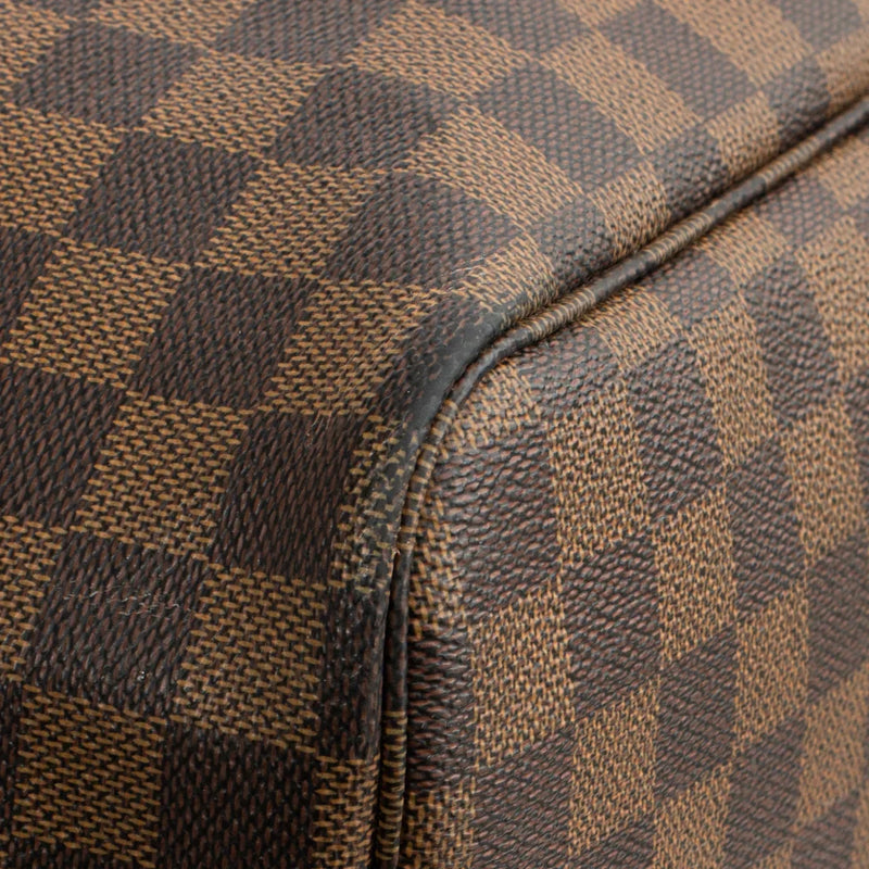 sac de seconde main neverfull louis vuitton  en toile damier ébène coin