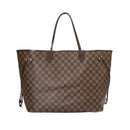 sac de seconde main neverfull louis vuitton  en toile damier ébène face