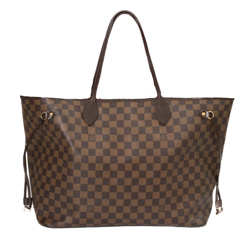 sac de seconde main neverfull louis vuitton  en toile damier ébène dos