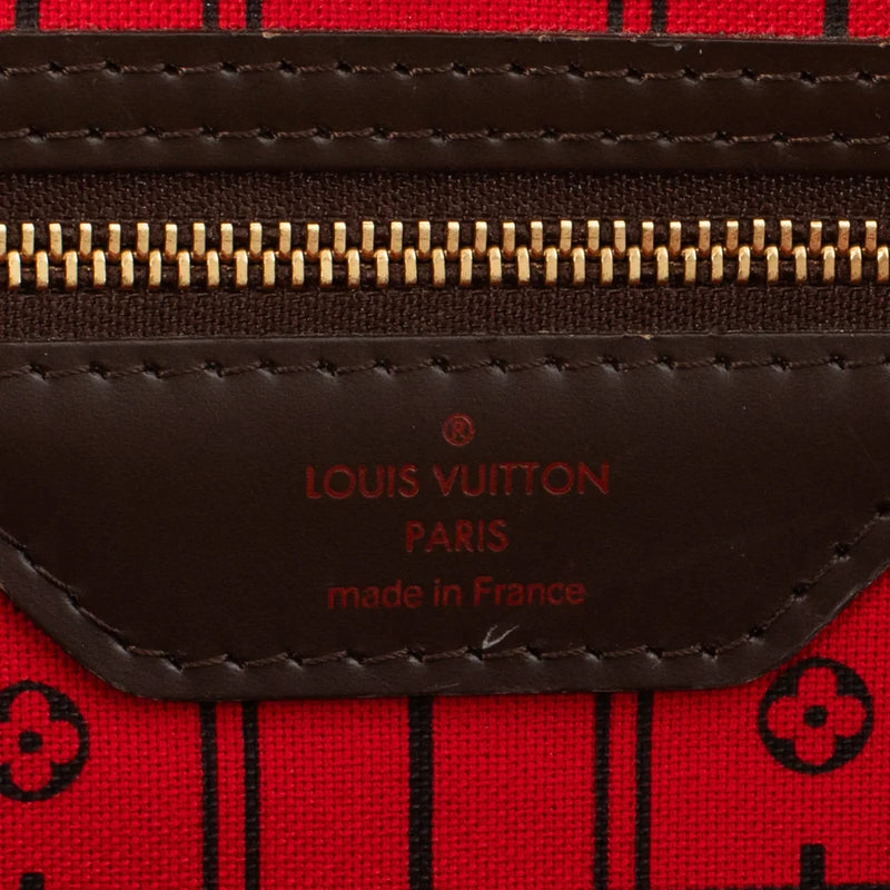 sac de seconde main neverfull louis vuitton  en toile damier ébène label 