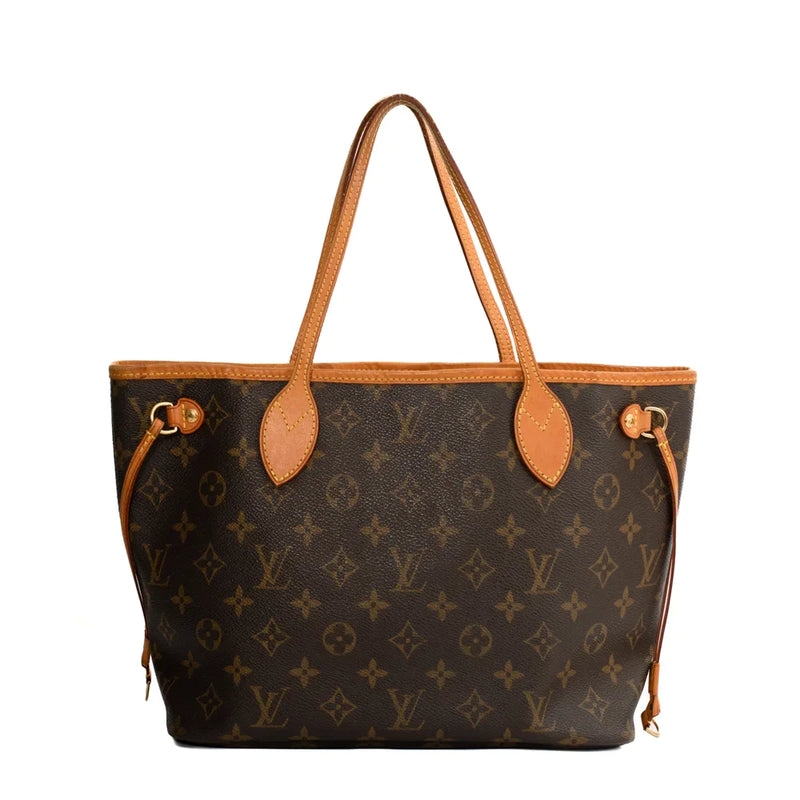 sac de seconde main neverfull  louis vuitton en toile monogram marron dos