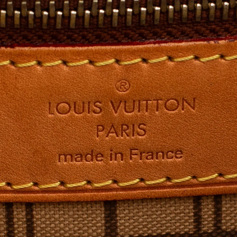 sac de seconde main neverfull  louis vuitton en toile monogram marron label