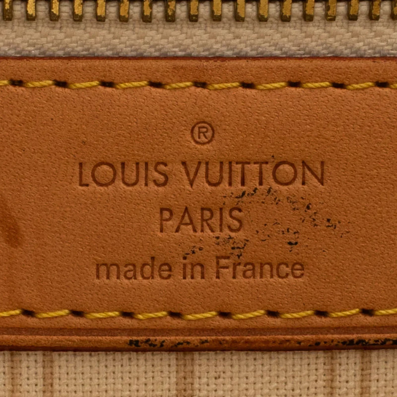 sac de seconde main neverfull louis vuitton en toile damier azur label