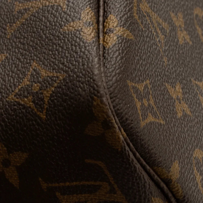 sac de seconde main neverfull louis vuitton en toile monogram marron défaut 4