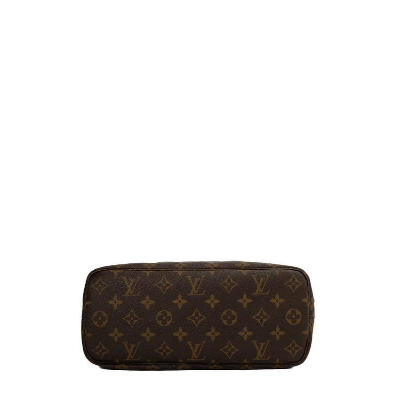 sac de seconde main neverfull louis vuitton en toile monogram marron dessous