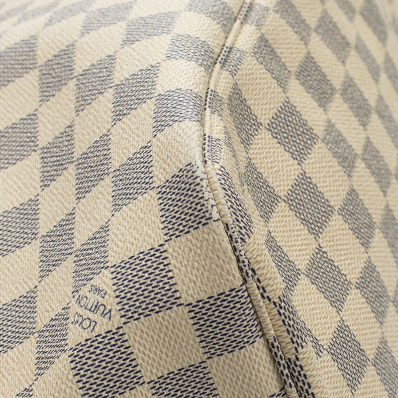 sac de seconde main neverfull louis vuitton  en toile damier azur coin