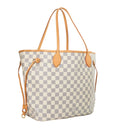 sac de seconde main neverfull louis vuitton  en toile damier azur côté