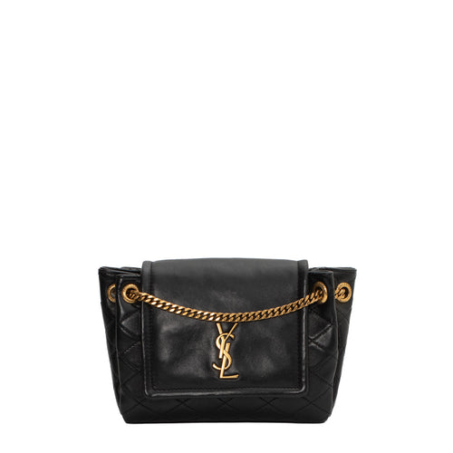 sac de seconde main nolita saint laurent en cuir noir face