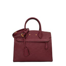 sac de seconde main pont neuf louis vuitton  en cuir bordeaux face