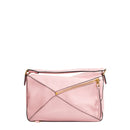 sac de seconde main puzzle loewe en cuir rose dos