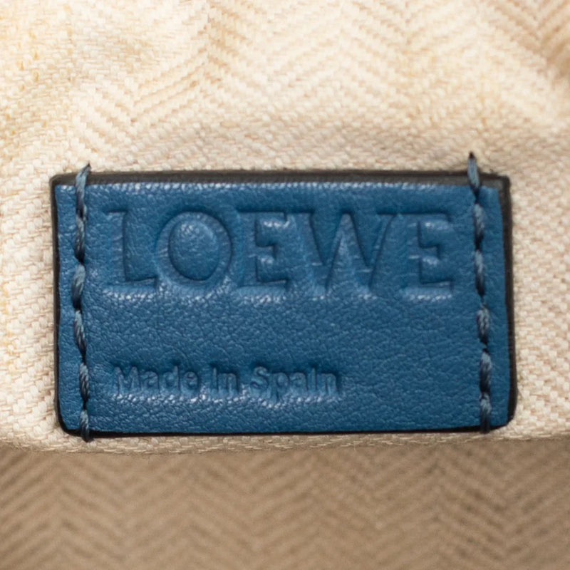 sac de seconde main puzzle loewe en cuir bleu label