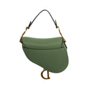 sac de seconde main saddle  dior  en cuir vert dos