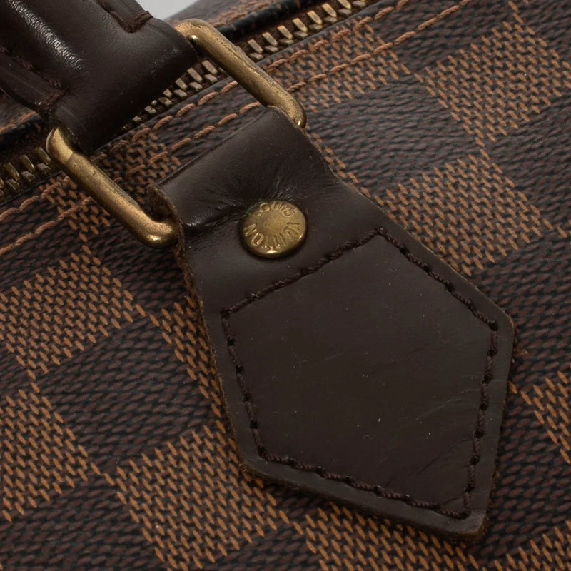 sac de seconde main speedy louis vuitton en toile damier ébène défaut 2