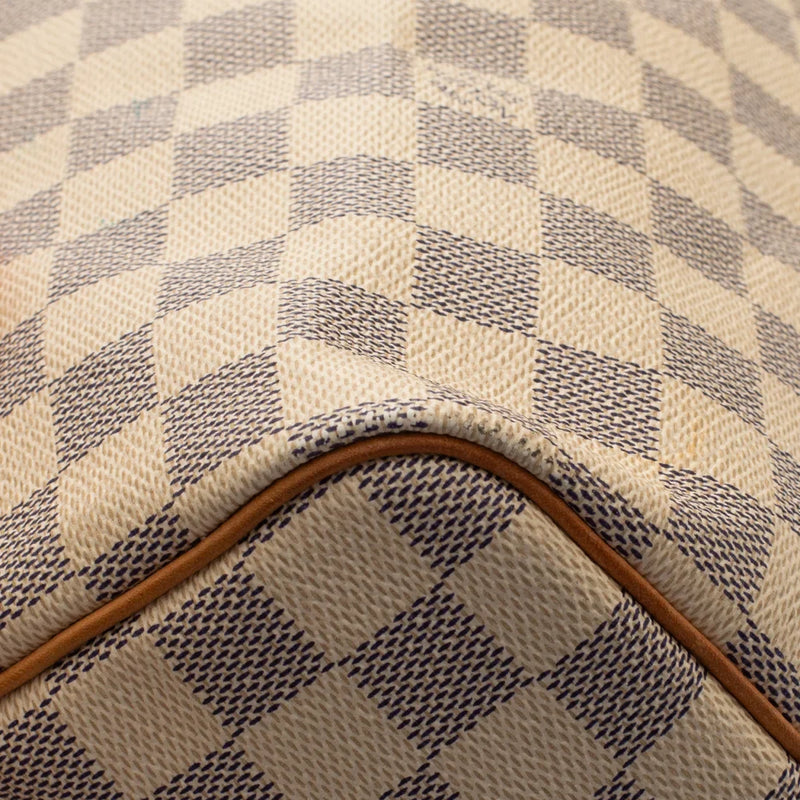 sac de seconde main speedy louis vuitton en toile damier azur coin