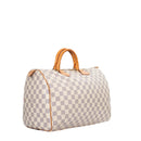 sac de seconde main speedy louis vuitton en toile damier azur côté