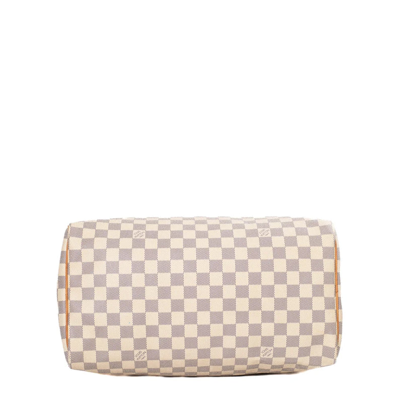 sac de seconde main speedy louis vuitton en toile damier azur bas