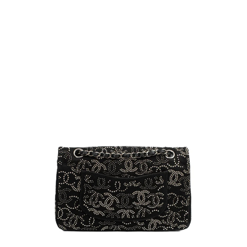 sac de seconde main timeless chanel en toile noir dos