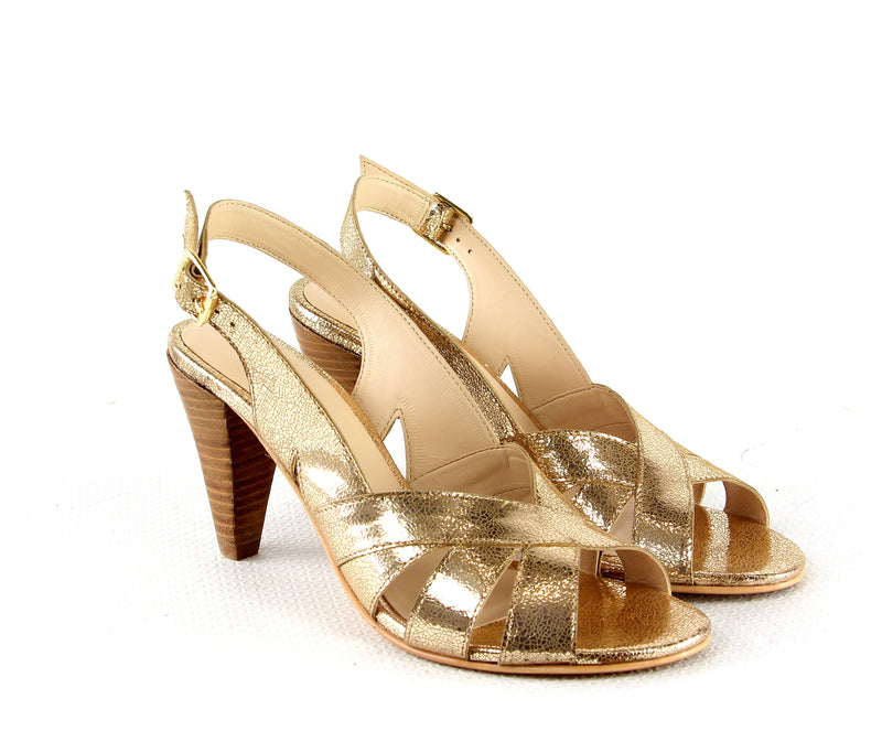 Sandales A Talon Jade - Gold Sandales A Talon Nalaïm