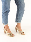 Sandales A Talon Jade - Gold Sandales A Talon Nalaïm
