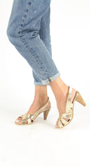 Sandales A Talon Jade - Gold Sandales A Talon Nalaïm