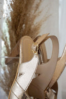 Sandales A Talon Jade - Gold Sandales A Talon Nalaïm