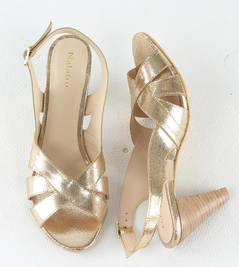 Sandales A Talon Jade - Gold Sandales A Talon Nalaïm