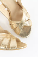 Sandales A Talon Jade - Gold Sandales A Talon Nalaïm