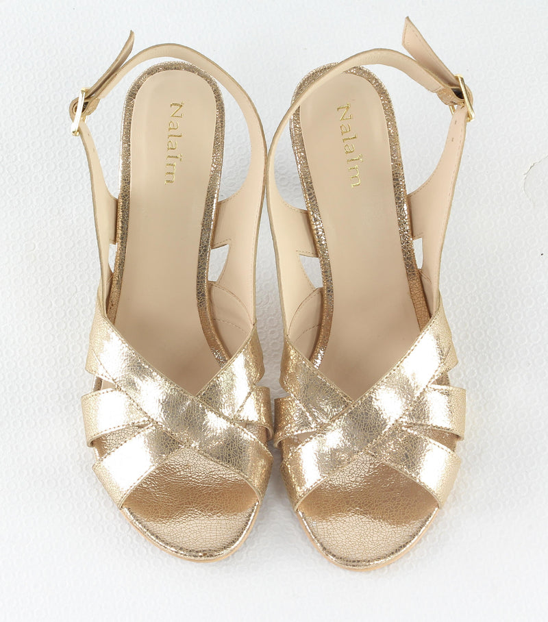 Sandales A Talon Jade - Gold Sandales A Talon Nalaïm