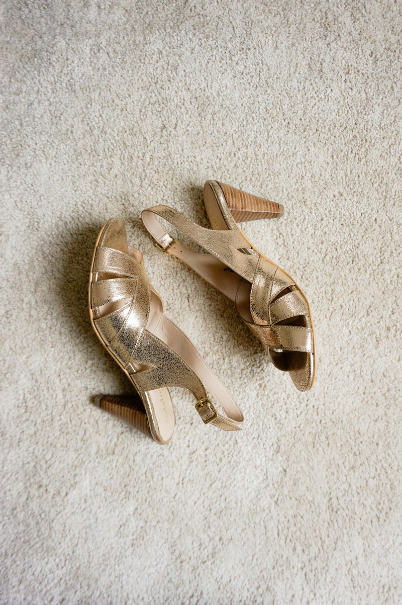 Sandales A Talon Jade - Gold Sandales A Talon Nalaïm