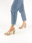 Sandales A Talon Jade - Gold Sandales A Talon Nalaïm