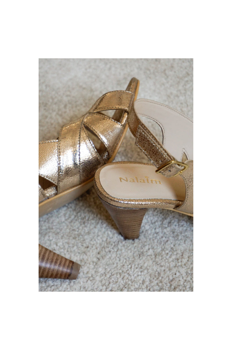 Sandales A Talon Jade - Gold Sandales A Talon Nalaïm