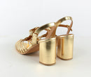 Sandales A Talon Jersey - Gold Sandales A Talon Nalaïm