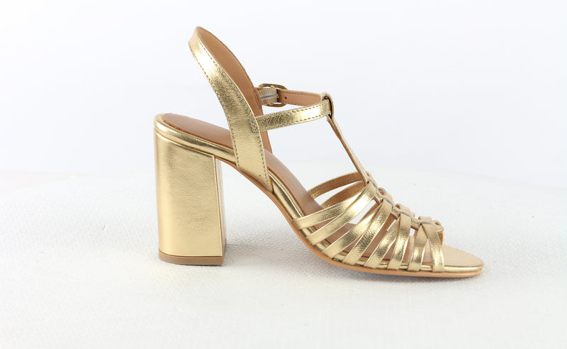 Sandales A Talon Jersey - Gold Sandales A Talon Nalaïm