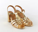 Sandales A Talon Jersey - Gold Sandales A Talon Nalaïm