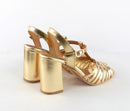 Sandales A Talon Jersey - Gold Sandales A Talon Nalaïm