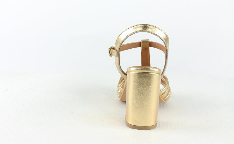 Sandales A Talon Jersey - Gold Sandales A Talon Nalaïm