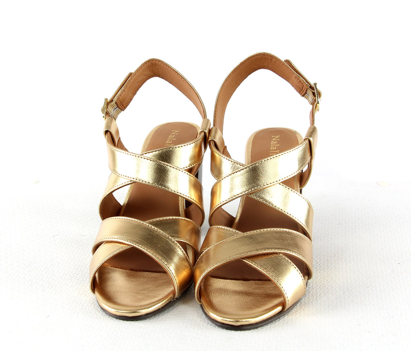 Sandales A Talon Jessy - Gold Sandales A Talon Nalaïm