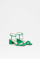 Abbeye Velvet Sandals - Green - Claudie Pierlot - The Bradery