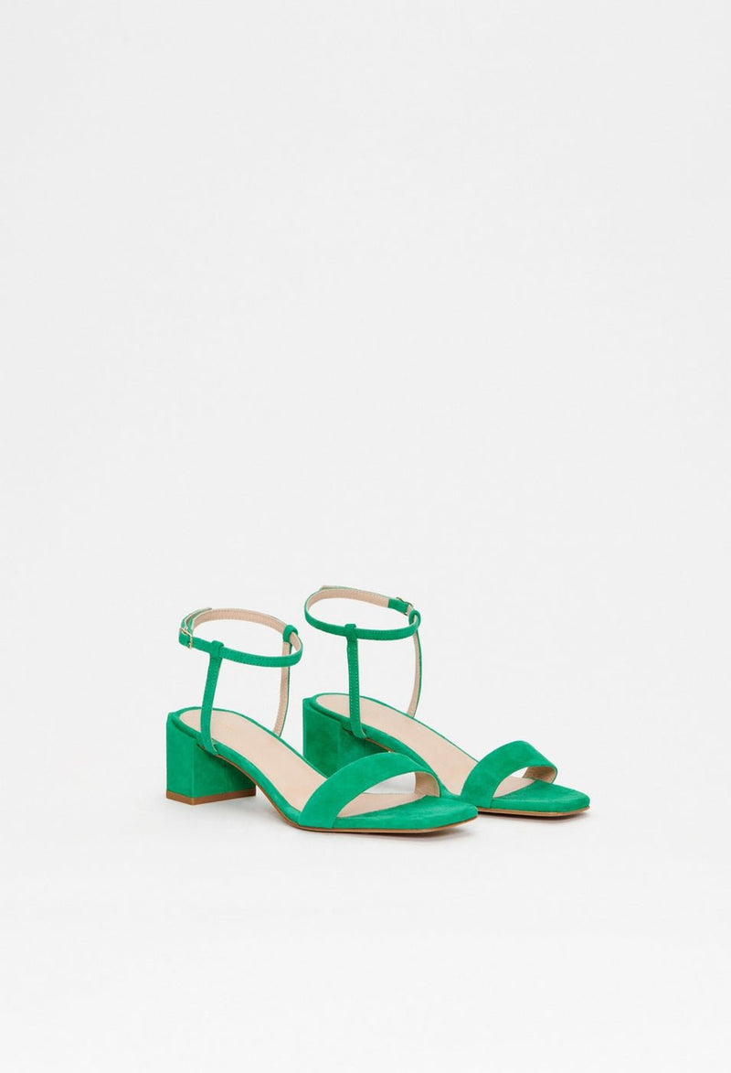 Claudie Pierlot Sandalias de terciopelo Abbeye - Verde - - The Bradery