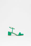 Sandales Abbeye Velours - Vert - Claudie Pierlot - The Bradery