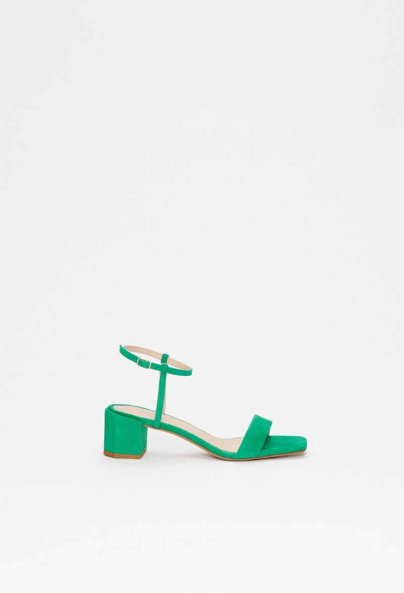 Abbeye Velvet Sandals - Green - Claudie Pierlot - The Bradery