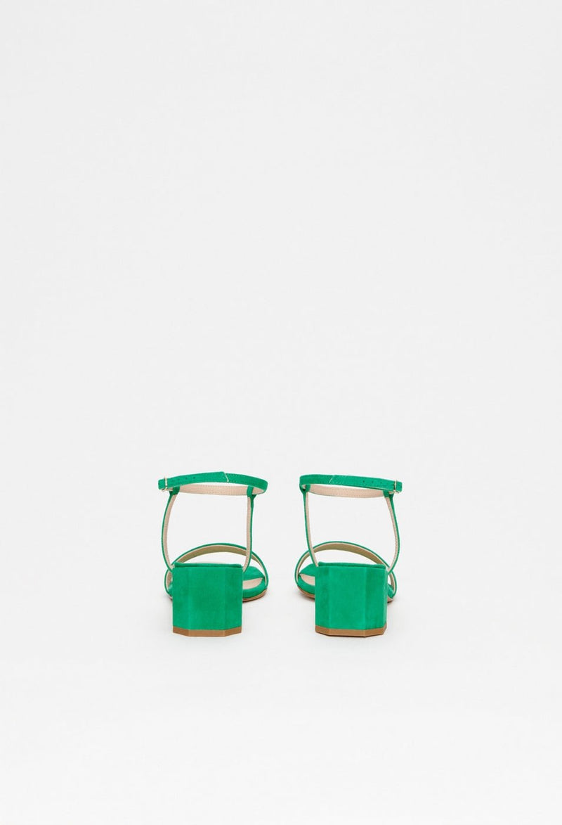 Sandales Abbeye Velours - Vert - Claudie Pierlot - The Bradery