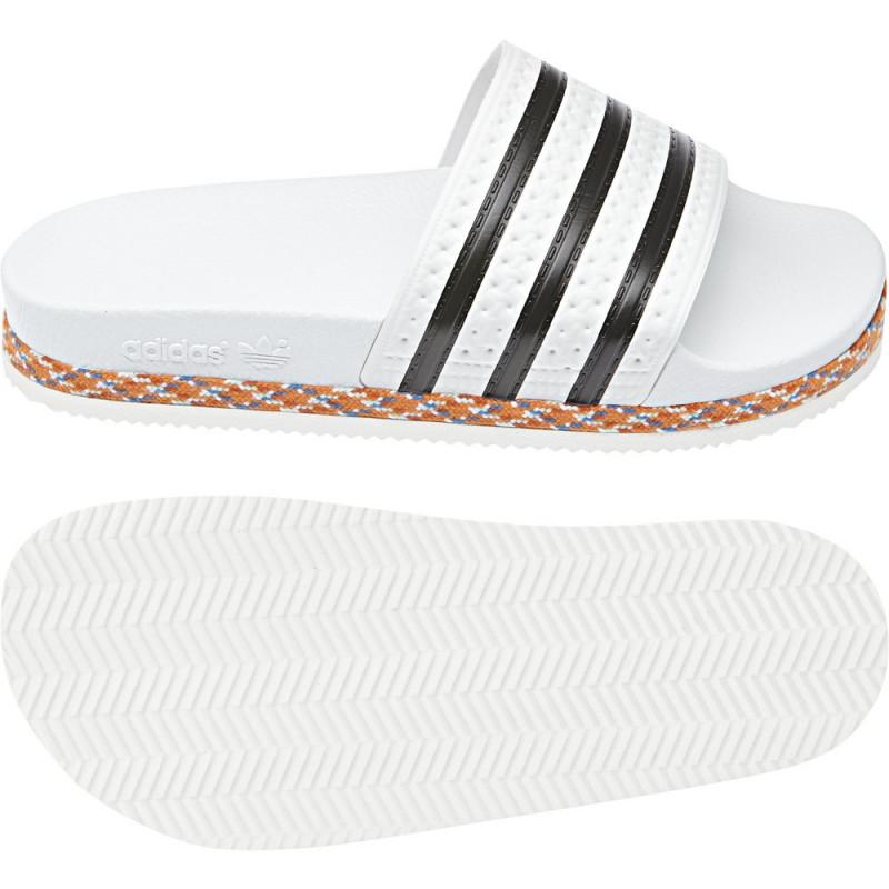 Adidas Originals Adilette New Bold Sandals - White - Women Adidas SHOES