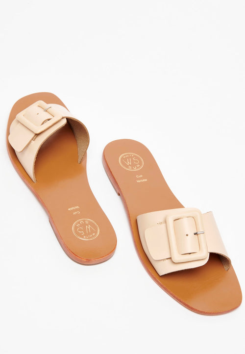 Sandalias Ardashir - Beige - Sandalias de sol blancas para mujer