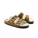 Sandales Arizona Fur Cuir Sheepskin Mink - Femme - Birkenstock - The Bradery