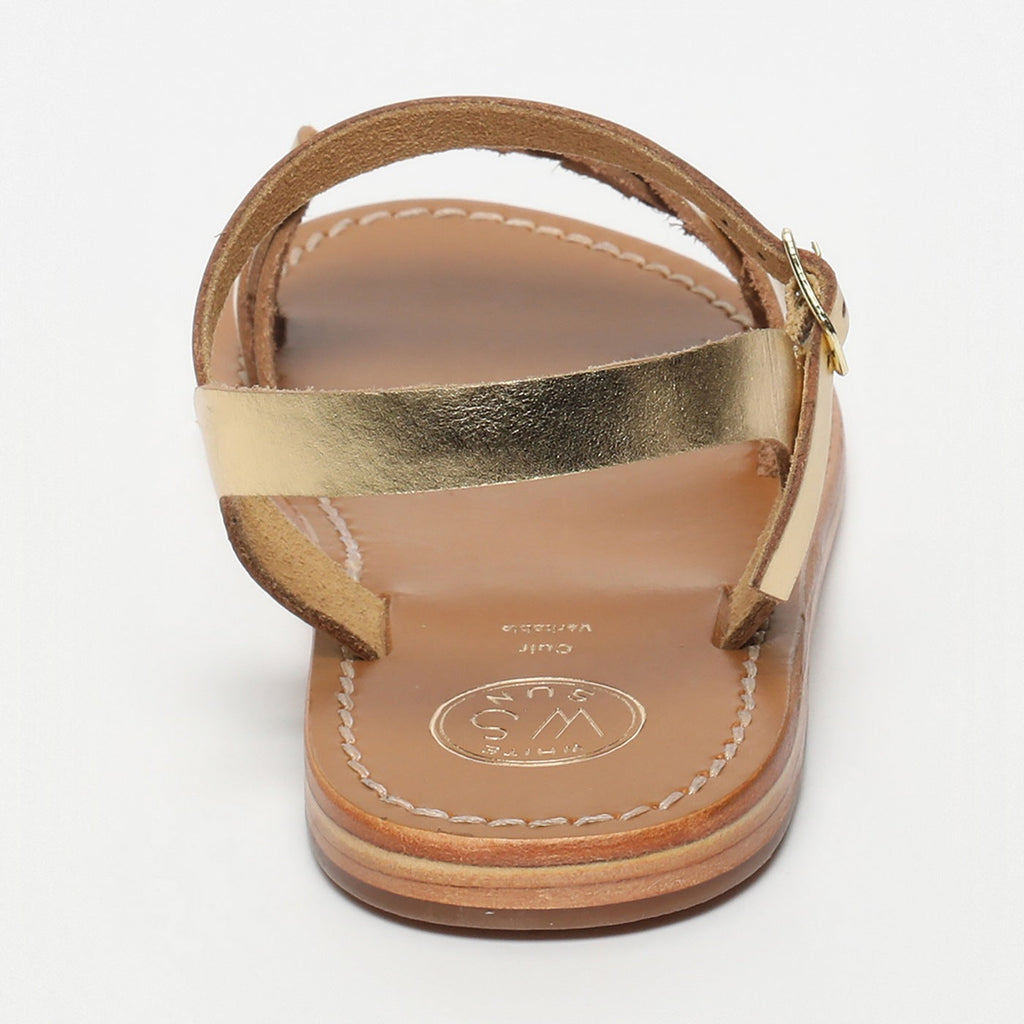 Sandalias Con Tira En El Tobillo Bandana - Dark Gold SANDALIAS White Sun