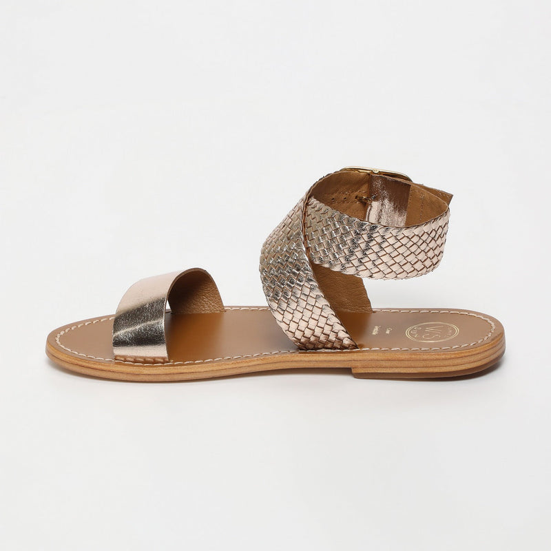 Sandales Avec Attache Cheville Tinsley - Gold SANDALES White Sun