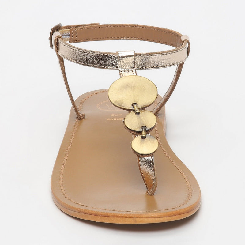 Sandalias Cymatium - Dorado - Mujer - Sol Blanco - Sol Blanco* - The Bradery
